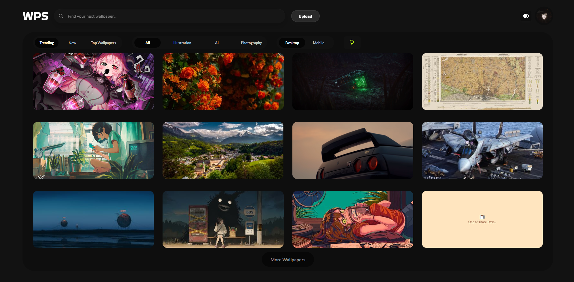Wallpaper Society website preview