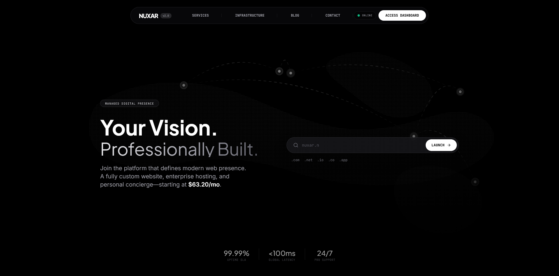 Nuxar website preview